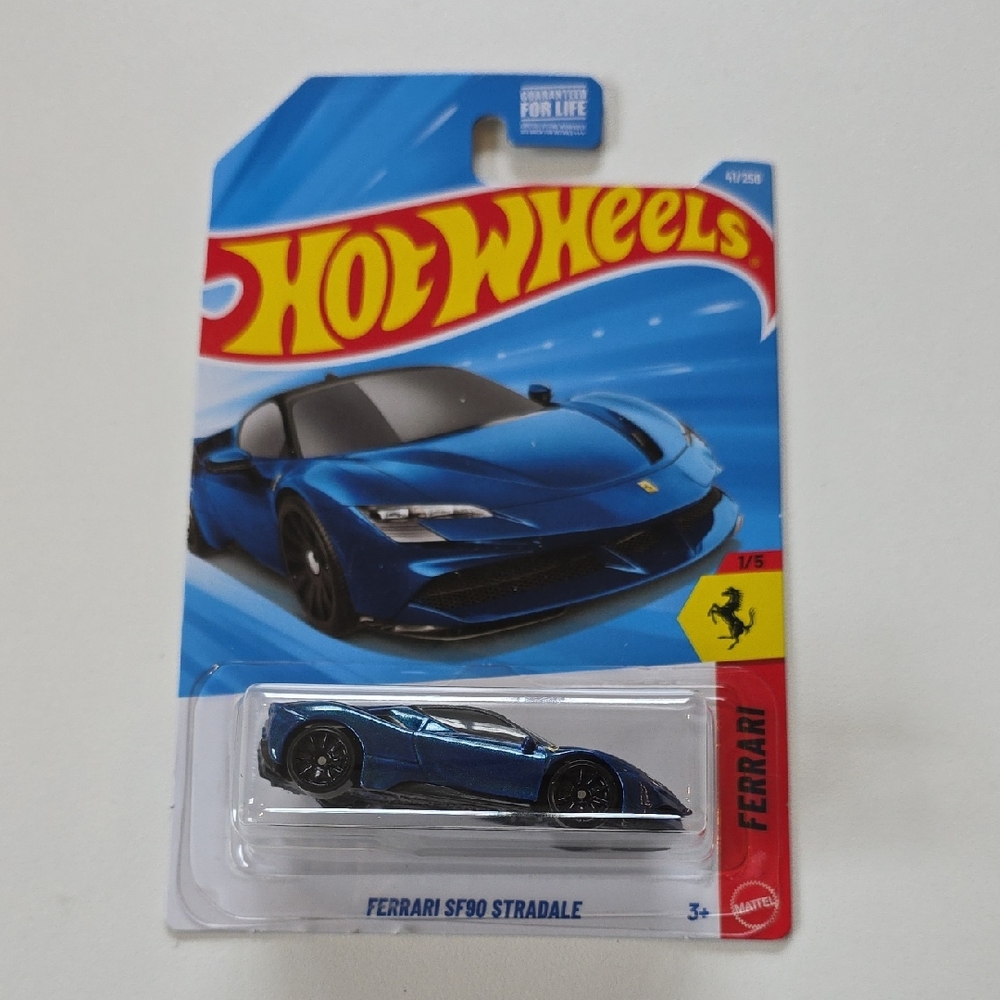 Hot Wheels Blue Ferrari SF90 Stradale Toy Car